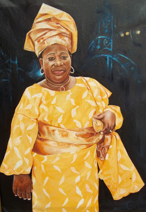 birthday portrait painting of a woman in lagos state oil color on canvas by artistchembx